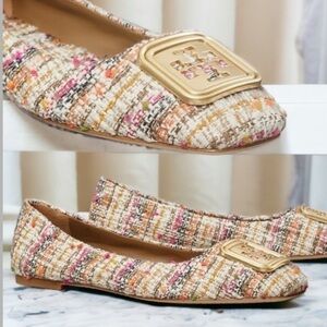 TORY BURCH
Georgia embellished multi tweed ballet flats